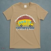 Funny Transport Technician Certified Chaos School Bus T-Shirt thumb 5