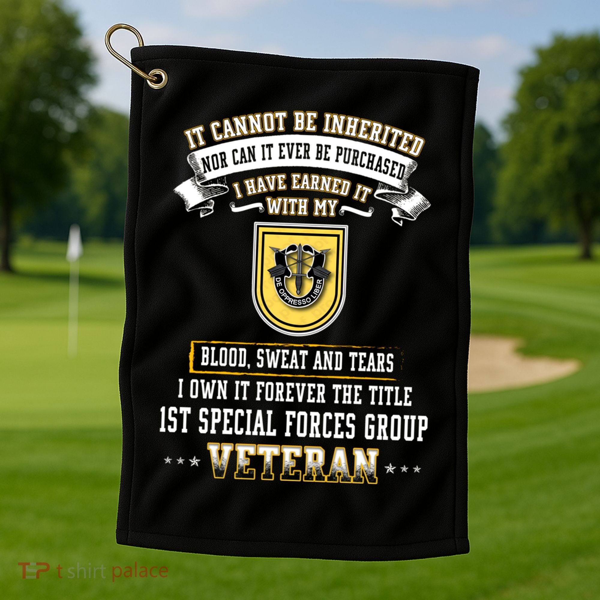 Forever The Title 1st Special Forces Group Veteran Day Xmas Funny Gift Golf Towel