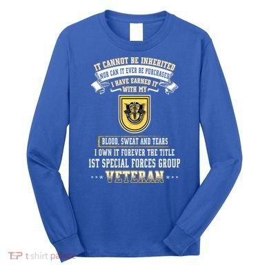 Forever The Title 1st Special Forces Group Veteran Day Xmas Funny Gift Long Sleeve Shirt