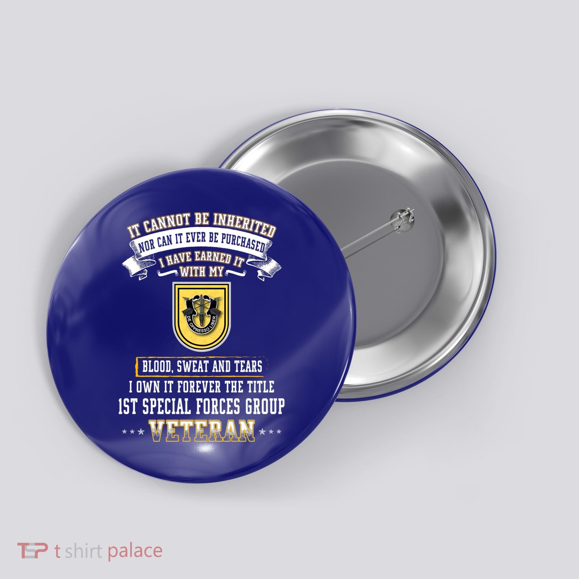 Forever The Title 1st Special Forces Group Veteran Day Xmas Funny Gift Button