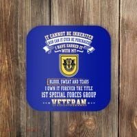 Forever The Title 1st Special Forces Group Veteran Day Xmas Funny Gift Coaster thumb 0