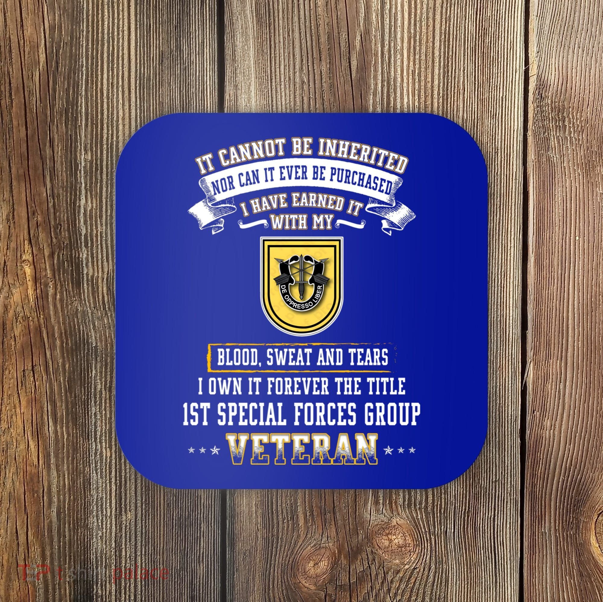 Forever The Title 1st Special Forces Group Veteran Day Xmas Funny Gift Coaster