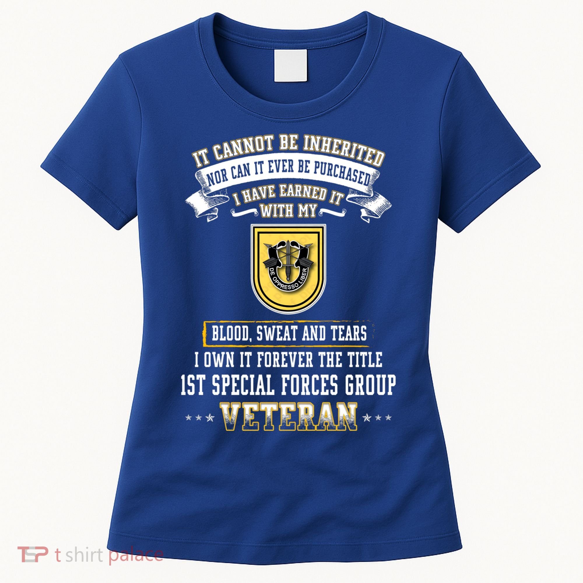 Forever The Title 1st Special Forces Group Veteran Day Xmas Funny Gift Women's T-Shirt
