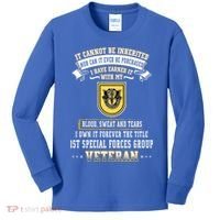 Forever The Title 1st Special Forces Group Veteran Day Xmas Funny Gift Kids Long Sleeve Shirt thumb 0
