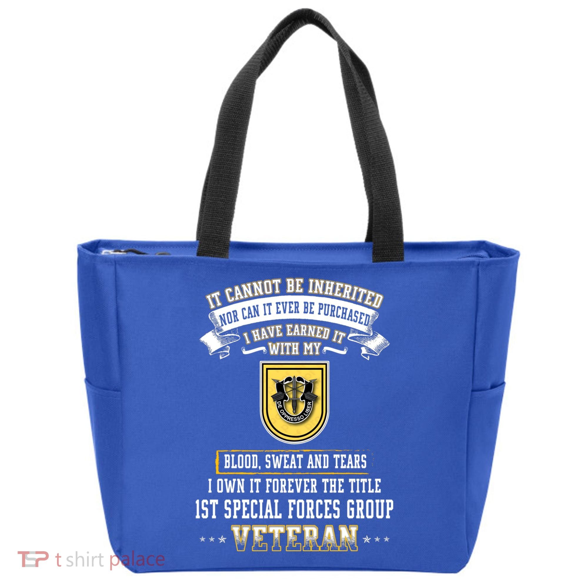 Forever The Title 1st Special Forces Group Veteran Day Xmas Funny Gift Tote Bag