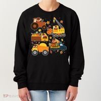 Funny Thanksgiving Turkeys Construction Vehicles Women's Sweatshirt thumb 0