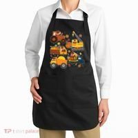 Funny Thanksgiving Turkeys Construction Vehicles Apron thumb 2