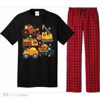Funny Thanksgiving Turkeys Construction Vehicles Pajama Set thumb 0
