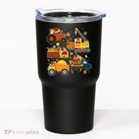 Funny Thanksgiving Turkeys Construction Vehicles Tumbler thumb 0