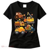 Funny Thanksgiving Turkeys Construction Vehicles Women's T-Shirt thumb 0