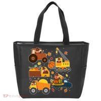 Funny Thanksgiving Turkeys Construction Vehicles Tote Bag thumb 0