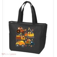 Funny Thanksgiving Turkeys Construction Vehicles Tote Bag thumb 3