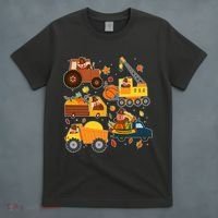 Funny Thanksgiving Turkeys Construction Vehicles T-Shirt thumb 4