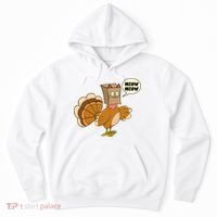 Funny Thanksgiving Turkey In Cat Face Paper Bag Hoodie thumb 0