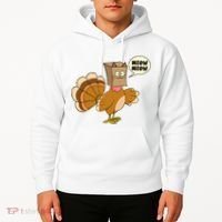 Funny Thanksgiving Turkey In Cat Face Paper Bag Hoodie thumb 2