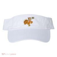 Funny Thanksgiving Turkey In Cat Face Paper Bag Visor thumb 0