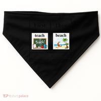 First Teach Then Beach First Teach Them Beach Teacher USA-Made Doggie Bandana thumb 0