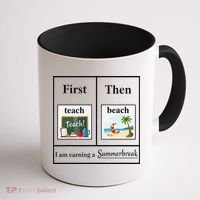 First Teach Then Beach First Teach Them Beach Teacher Coffee Mug thumb 1