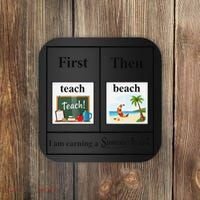 First Teach Then Beach First Teach Them Beach Teacher Coaster thumb 0