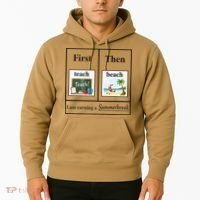 First Teach Then Beach First Teach Them Beach Teacher Hoodie thumb 2