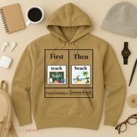 First Teach Then Beach First Teach Them Beach Teacher Hoodie thumb 3