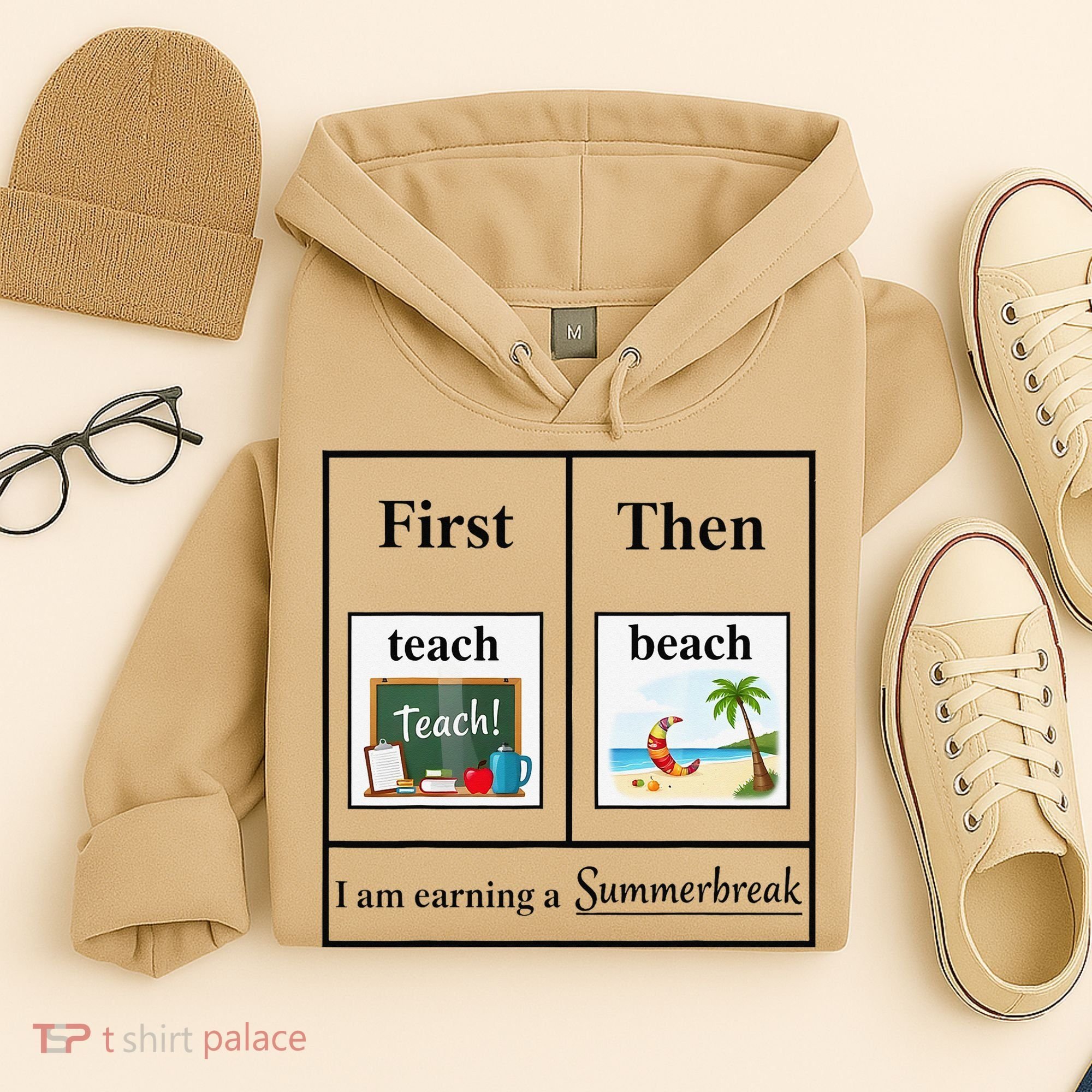 First Teach Then Beach First Teach Them Beach Teacher Hoodie