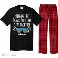 Friends That Travel Together Aruba Trip Cute Gift Pajama Set thumb 0