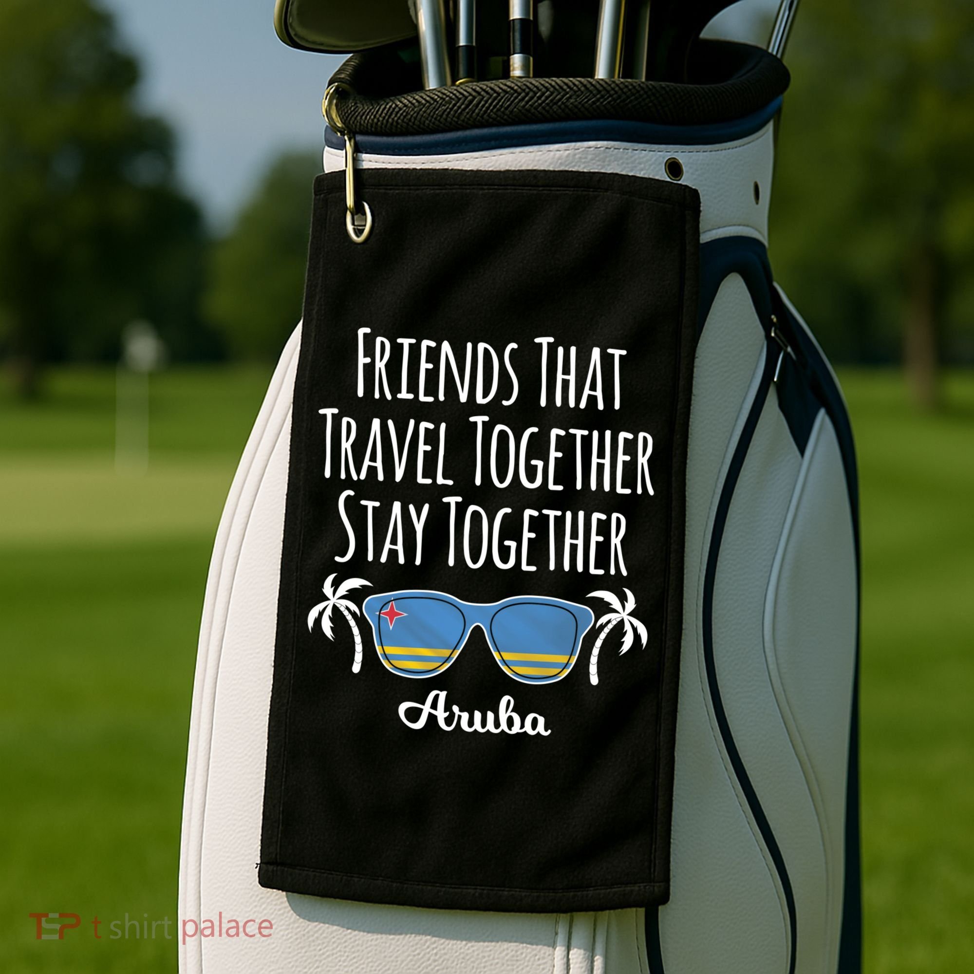 Friends That Travel Together Aruba Trip Cute Gift Golf Towel