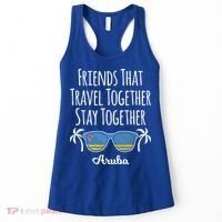 Friends That Travel Together Aruba Trip Cute Gift Women's Tank Top thumb 0