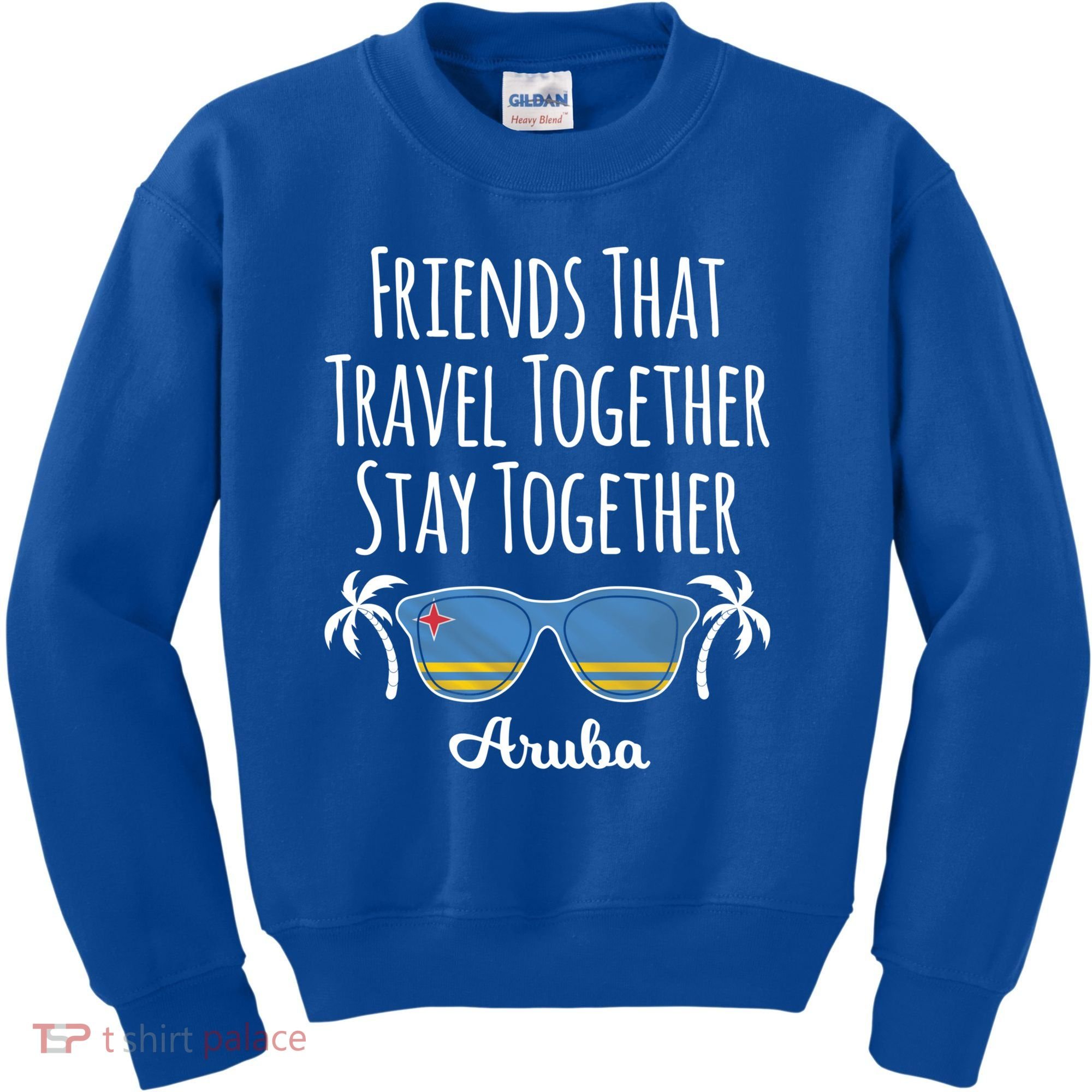 Friends That Travel Together Aruba Trip Cute Gift Kids Sweatshirt