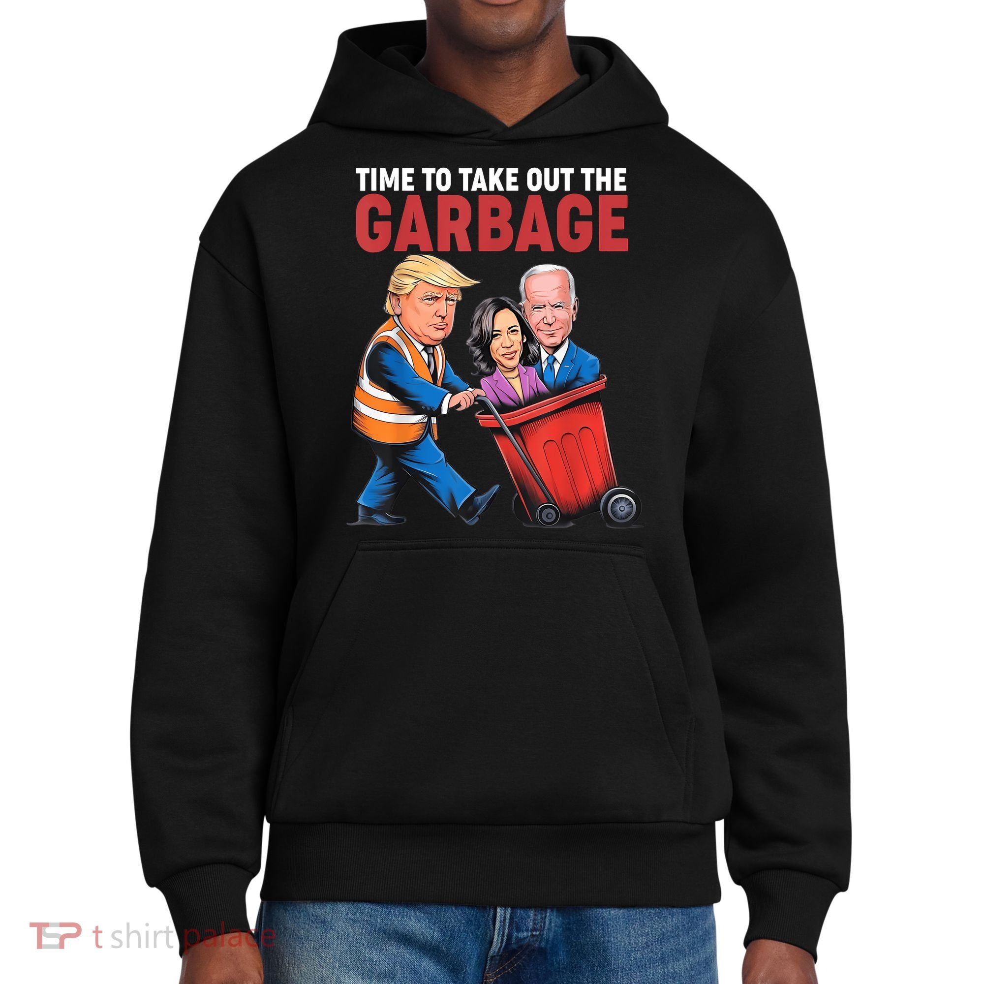 Funny Trump Time To Take Out The Garbage District V.I.T. Heavyweight Hoodie