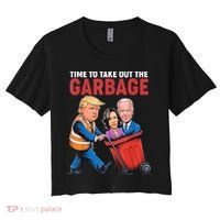 Funny Trump Time To Take Out The Garbage Women's Crop Top Tee thumb 0
