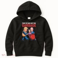 Funny Trump Time To Take Out The Garbage Kids Hoodie thumb 0