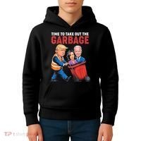 Funny Trump Time To Take Out The Garbage Kids Hoodie thumb 4