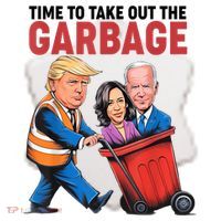 Funny Trump Time To Take Out The Garbage Ceramic Ornament thumb 2