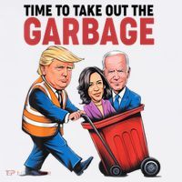 Funny Trump Time To Take Out The Garbage Comfort Colors Garment-Dyed Hooded Sweatshirt thumb 2