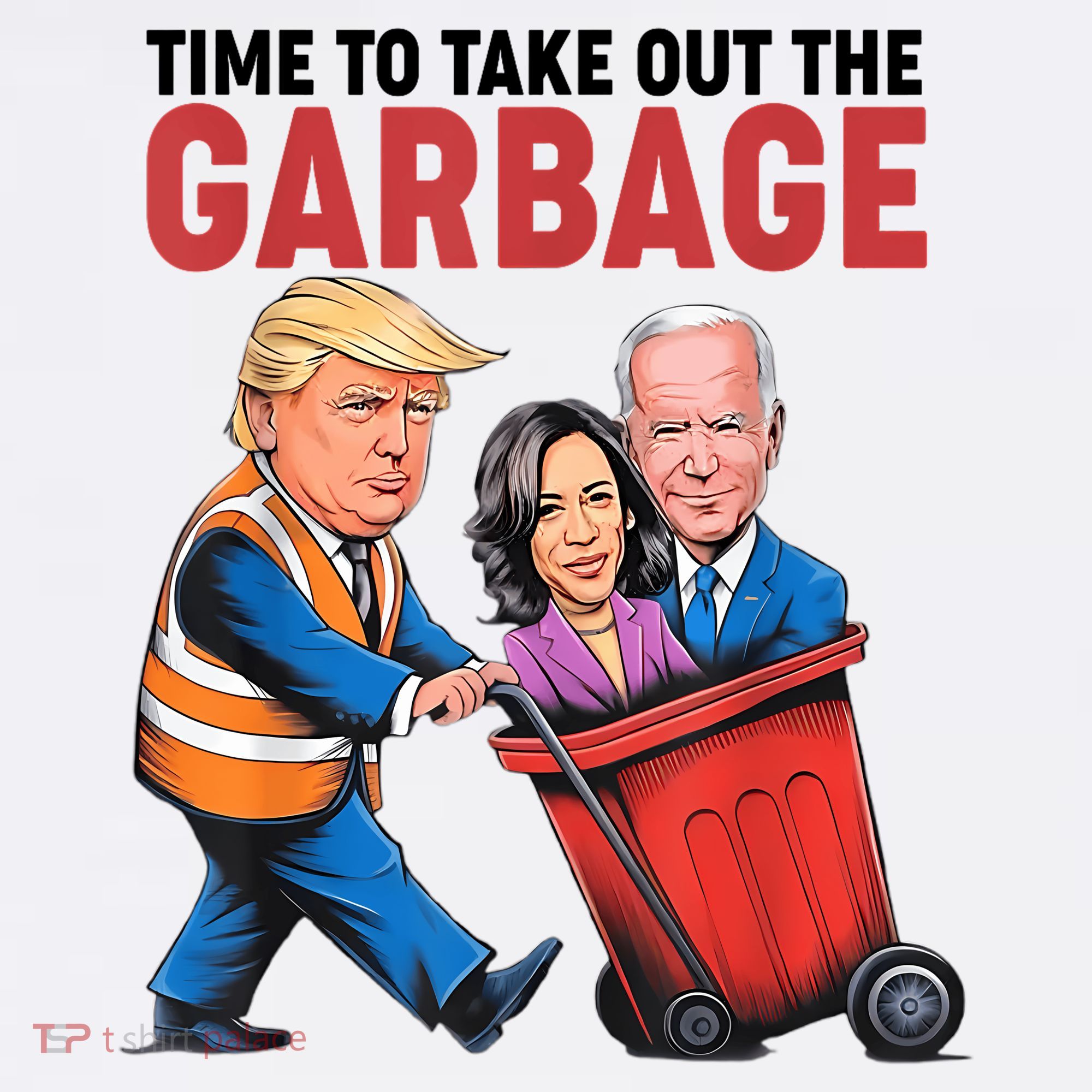 Funny Trump Time To Take Out The Garbage Comfort Colors Garment-Dyed Hooded Sweatshirt