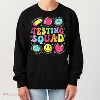 Funny Teacher Test Day Motivational Teacher Testing Squad Women's Sweatshirt thumb 0