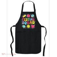 Funny Teacher Test Day Motivational Teacher Testing Squad Apron thumb 0