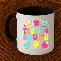Funny Teacher Test Day Motivational Teacher Testing Squad Coffee Mug thumb 2