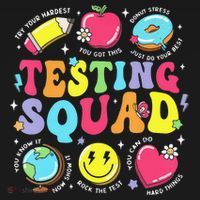 Funny Teacher Test Day Motivational Teacher Testing Squad Coaster thumb 2