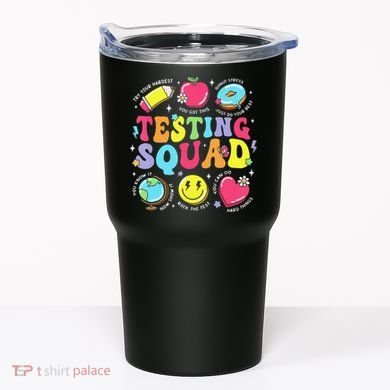 Funny Teacher Test Day Motivational Teacher Testing Squad Tumbler