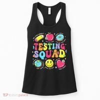 Funny Teacher Test Day Motivational Teacher Testing Squad Women's Tank Top thumb 0