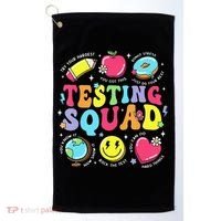 Funny Teacher Test Day Motivational Teacher Testing Squad Golf Towel thumb 0