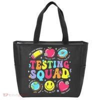 Funny Teacher Test Day Motivational Teacher Testing Squad Tote Bag thumb 0