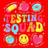 Funny Teacher Test Day Motivational Teacher Testing Squad Santa Hat thumb 1
