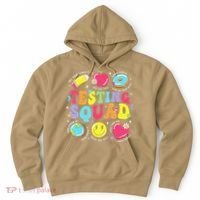 Funny Teacher Test Day Motivational Teacher Testing Squad Hoodie thumb 0