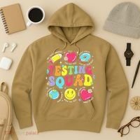 Funny Teacher Test Day Motivational Teacher Testing Squad Hoodie thumb 3