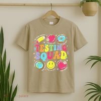 Funny Teacher Test Day Motivational Teacher Testing Squad T-Shirt thumb 2
