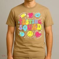 Funny Teacher Test Day Motivational Teacher Testing Squad T-Shirt thumb 3